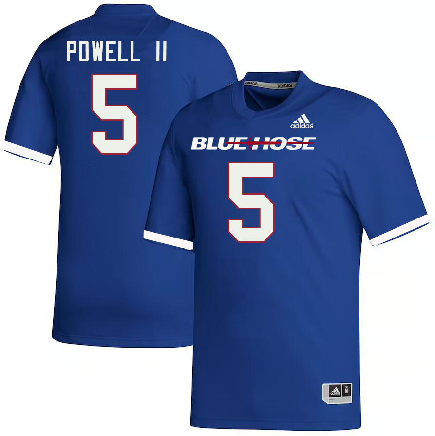 Men-Youth #5 Delvecchio Powell II Presbyterian Blue Hose 2023 College Football Jerseys Stitched-Blue